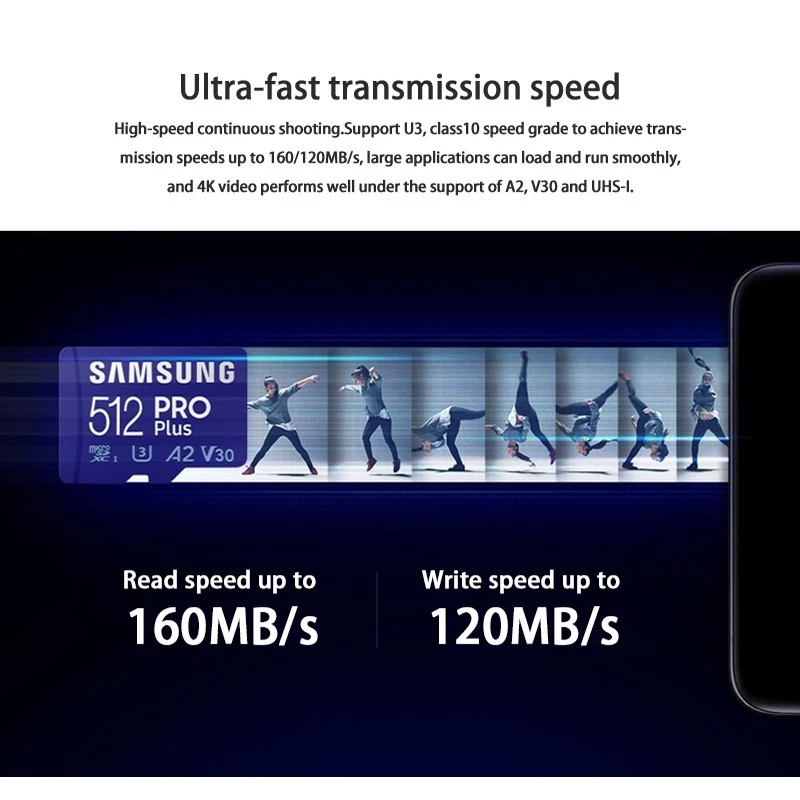 การ์ด Micro SD 2TB 1TB 512GB 256GB 128GB 64GB Class 10 การ์ดหน่วยความจําความเร็วสูง 32GB ขายส่ง U3 การ์ดสมาร์ทโฟนกล้องแท็บเล็ต gopro thumbnail 8