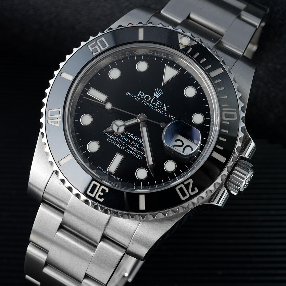 Rolex Rolex นาฬิกาผู้ชาย Rolex Black Water Ghost Submariner นาฬิกาผู้ชายแท้นาฬิกากลไกอัตโนมัติ 98 ให