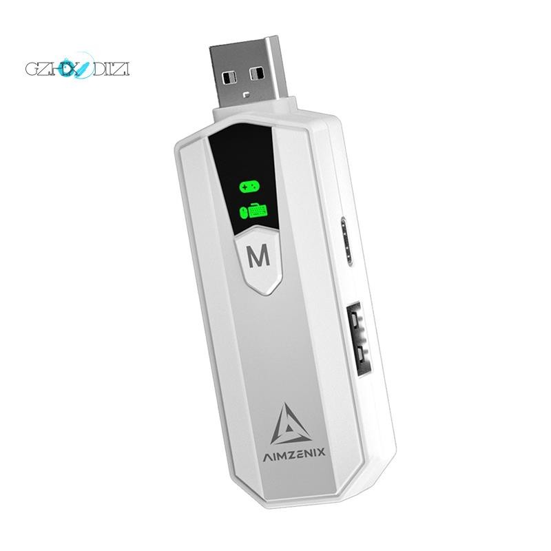 GzhxdiiziAIMZENIX AX200PRO PC Gaming Converter คีย์บอร์ดเมาส์อะแดปเตอร์สําหรับเกมคอนโซล Enhanced Gam