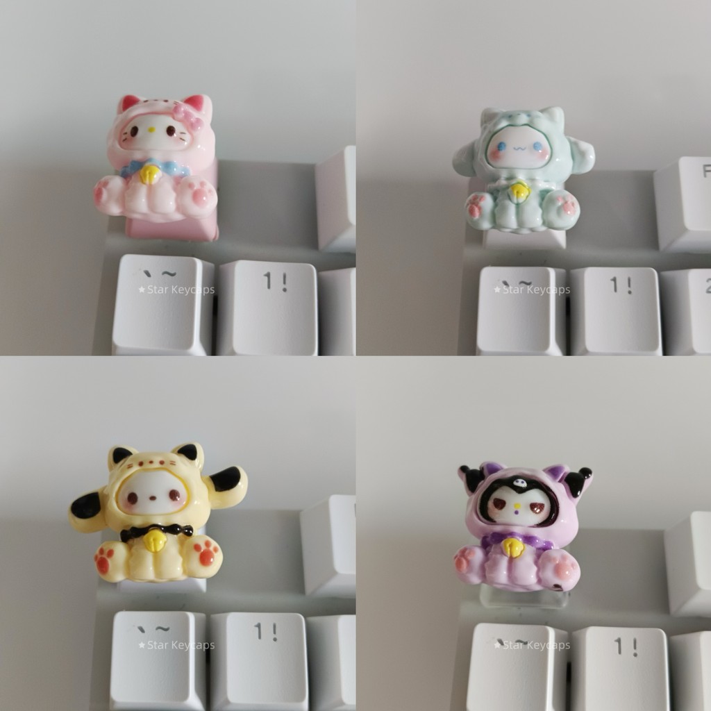 DIY Handmade Keycaps สร้างสรรค์น่ารักการ์ตูน Melody เกมคีย์บอร์ด Keycap ESC ปุ่มแป้นพิมพ์ตกแต่ง ราคา ถูกที่สุด ดีลบีเคเค รูปภาพหลัก