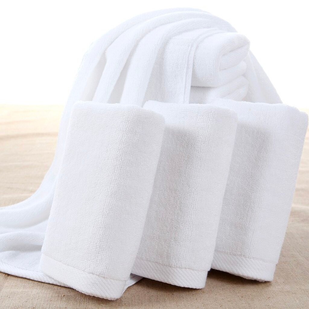 ผ้าขนหนูเช็ดตัวสีขาว Cotton100% ผ้าขนหนูเกรดโรงแรม
