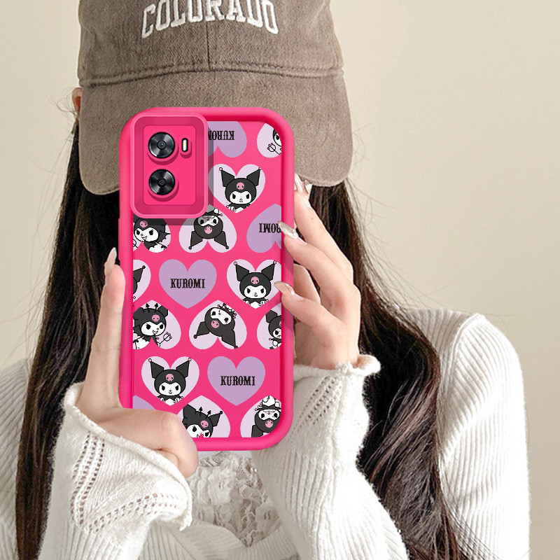 น่ารักการ์ตูนKuromiสําหรับOPPO A3 PRO A94 A93 A5S A57 A77 A7 A12S Realme C20 C11 C21Y C25Y A80 A53 A