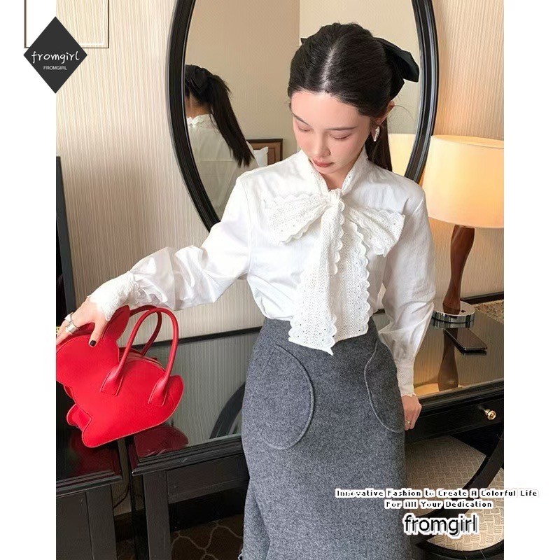 เสื้อเชิ้ตสีขาวสไตล์ฝรั่งเศส ออกแบบมาเพื่อสวมใส่ให้อ่อนโยนและพอดี