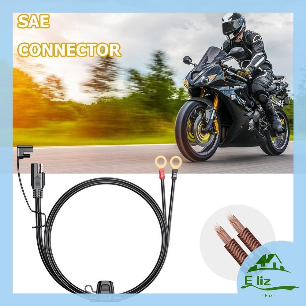 [Elizabeth1.th] 12-24V Ring Terminal Quick Release SAE Cable 2FT 6FT 18AWG O Connector Battery Charg