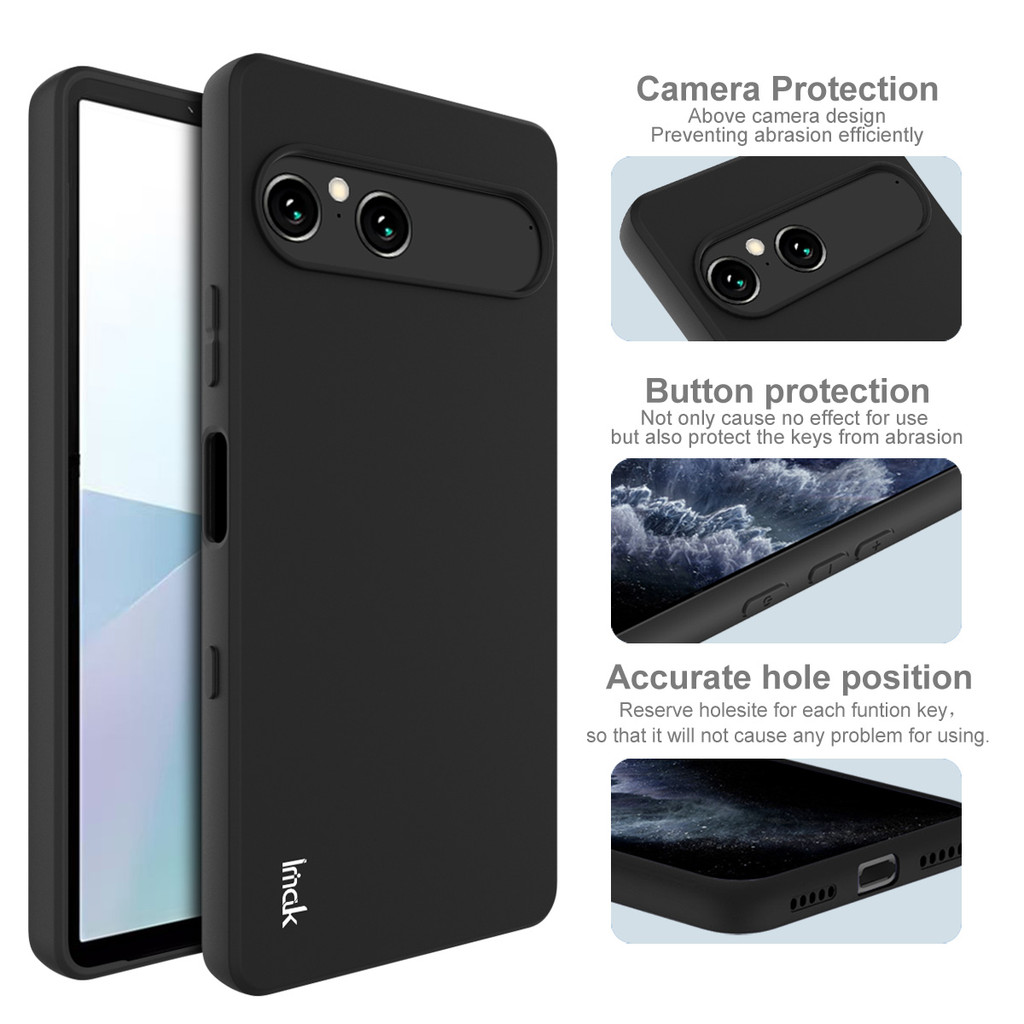 Imak Ultra thin Frosted Casing Sony Xperia 10 VII Mark 7 Matte Soft TPU Case Silicone Back Cover wit