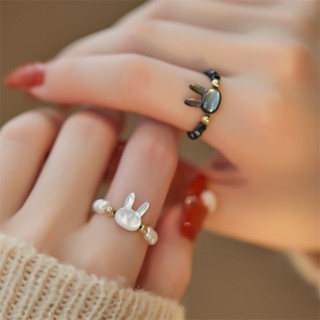 BELLA-Bee Simple แหวนลูกปัดลายกระต่ายน่ารัก Handmade เครื่อง…