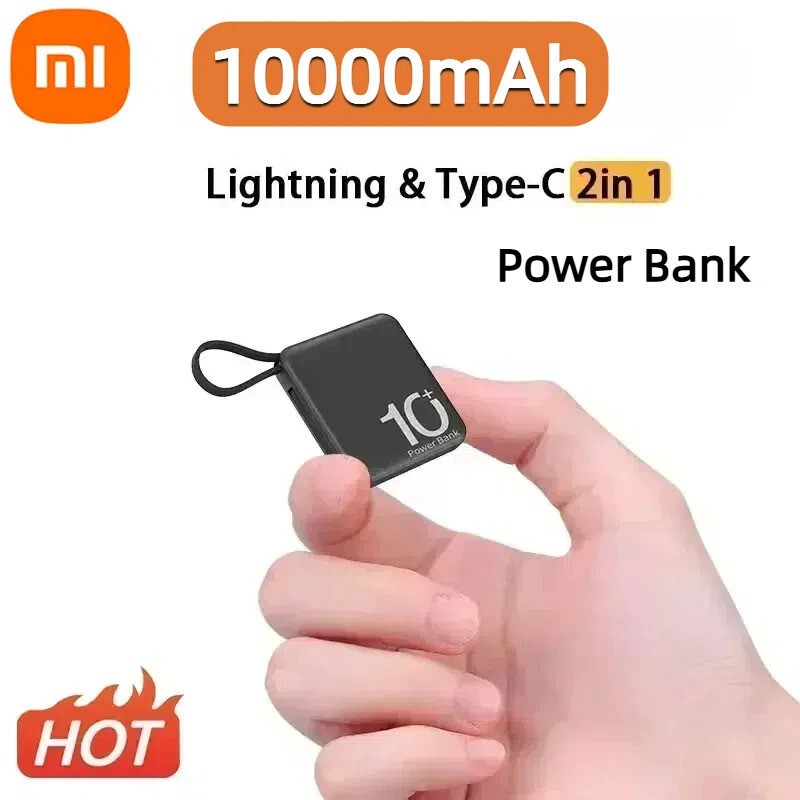 Xiaomi 10000mAh Mini Power Bank Super Fast Charger แบตเตอรี่ภายนอกความจุขนาดใหญ่ Powerbank แบตเตอรี่