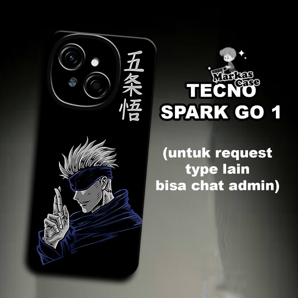 Markas 7 / softcase ยางยืดหยุ่นสําหรับ TECNO SPARK GO 1 / jujutsu kaisen อะนิเมะตัวอักษร Motif / TEC