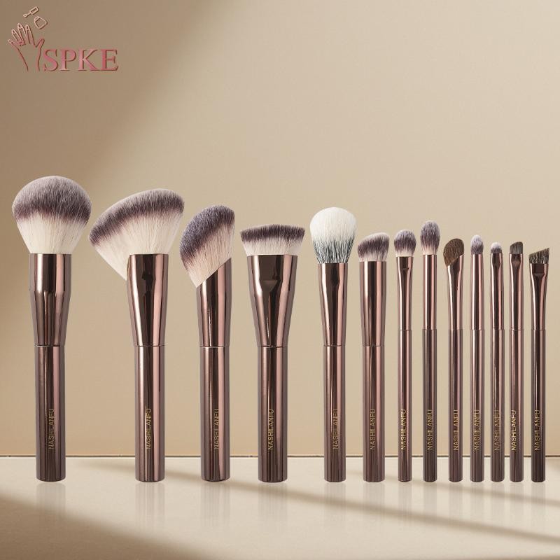 SPKE แปรงแต่งหน้า Powder Foundation คอนซีลเลอร์ Blush Bronzer อายแชโดว์ Eyebrow Eyeliner Sculpting B