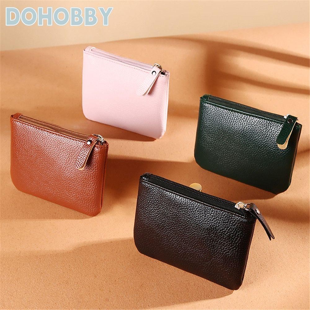 DOHOBBY Card Wallet Matte Cash ID Card Minimalist Retro Coins Bag
