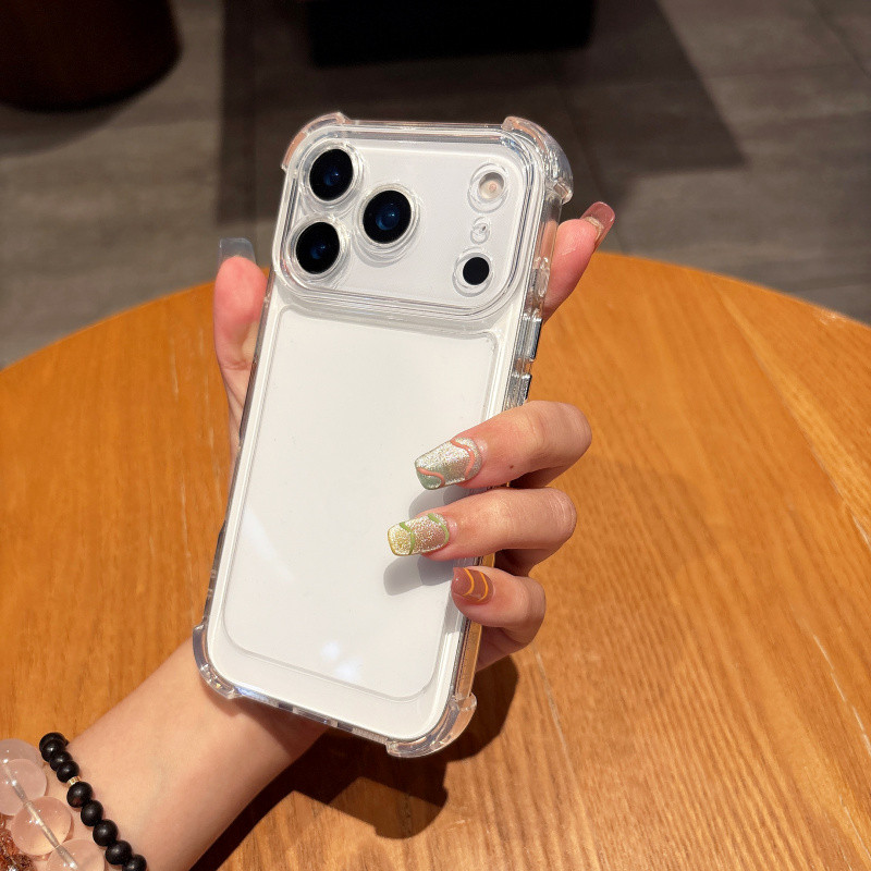 Simple anti drop อะคริลิคโปร่งใสสําหรับ iPhone 11 12 13 14 15 16 17 Pro Max Plus Air X XR XSmax ปลอกโปร่งใสสําหรับ iPhone17 กรณี - รูปที่ 4