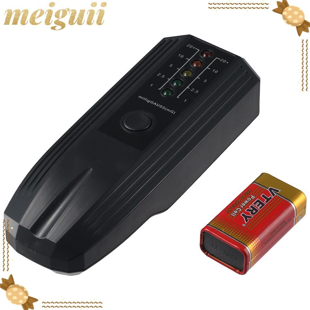 MEIGUII EMF Reader, เครื่องวัด EMF ดิจิตอลอัจฉริยะสีดํา, การป้องกัน Emf แม่เหล็กไฟฟ้า กลางแจ้ง