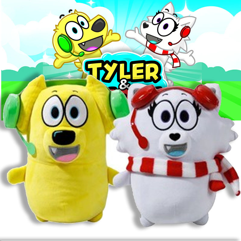 PLUS 23 ซม.Tyler และ Snowi Snuggle Bundle ของเล่นตุ๊กตา Kawaii การ์ตูน SuperDog Tyler ตุ๊กตานุ่ม Plushies
