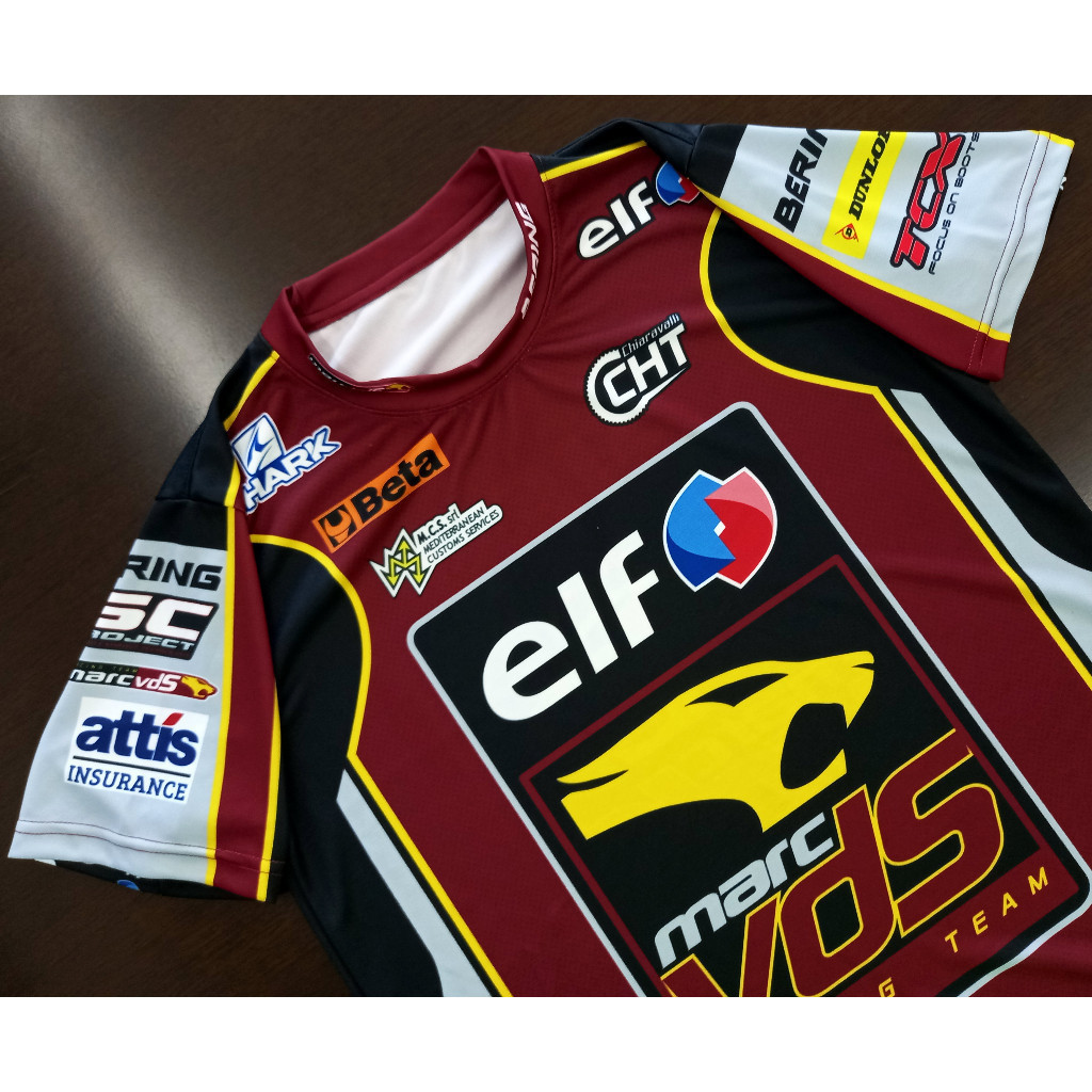 เสื้อยืด 2025 Motogp Team Elf Mark Vds Racing Model Sam Lowes
