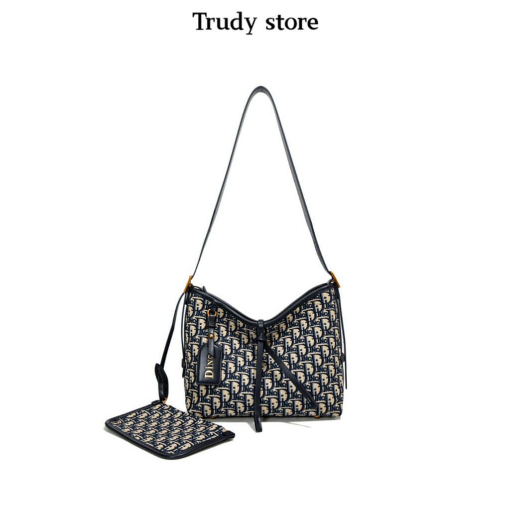 Monica Chichi กระเป๋าสไตล์ยุโรป Jacquard ไหล่เดียว Crossbody ขนาดใหญ่ สำหรับผู้หญิง