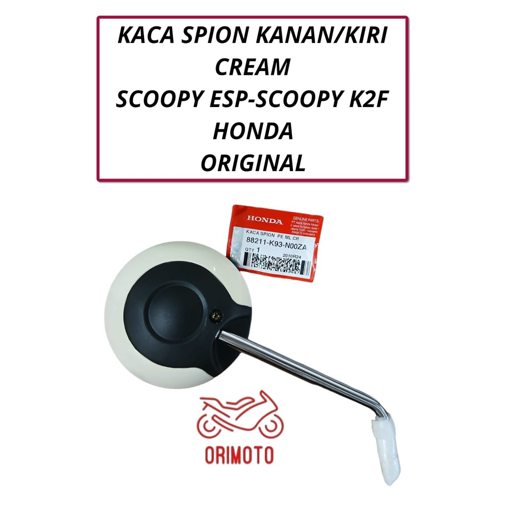ORIMOTO-RIGHT/LEFT REAR VIEW MIRROR CREAM SCOOPY ESP K2F HONDA 88211-K93-N00ZA เดิม