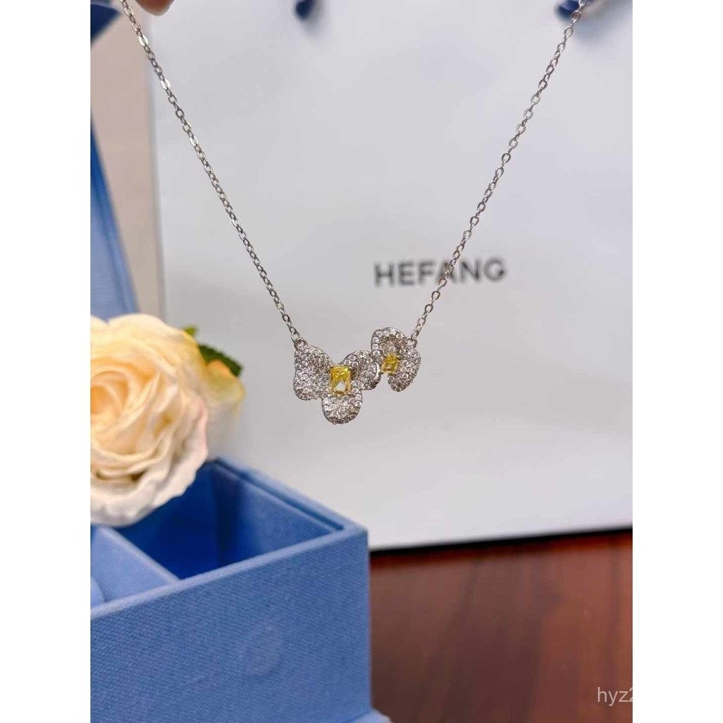 สร้อยคอกล้วยไม้น้ำตาล HEFANG P80 CFXU 2GHT เป็นของขวัญวันเกิดและวันวาเลนไทน์ที่เหมาะสำหรับแฟนหรือภรร