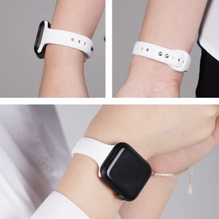สายนาฬิกาซิลิโคนนิ่มบางสร้อยข้อมือสายนุ่ม for Apple Watch Iwatch Series 11 10 9 8 7 6 SE 3 2 44 40 46 42 49 45 41 38มม.