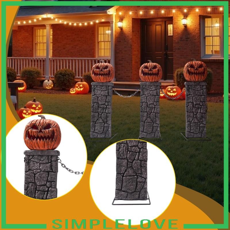 รั้วฟักทองสำหรับตกแต่งฮาโลวีน ความสูง 39.77 นิ้ว เหมาะสำหรับ Garten bar หรือ.pathway sidewalks ในสนา