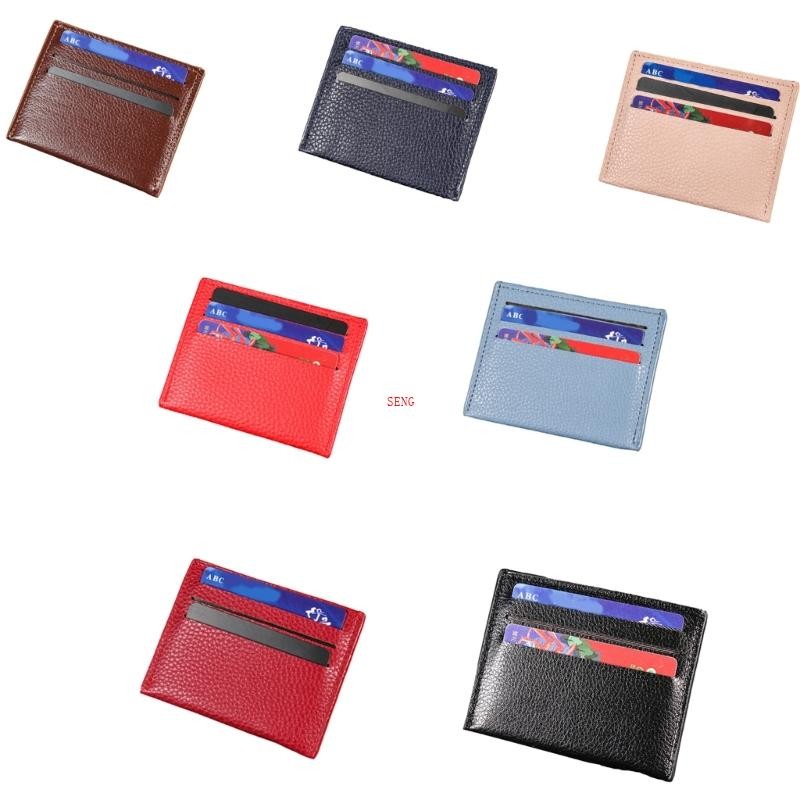 Seng Card Holder Multi Slot Card Holder PU Leather Pocket Wallet Cash Holder
