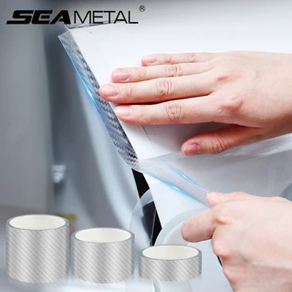 SEAMETAL เทปเคฟลาร์นาโนใสกันรอย สติกเกอร์รถคาร์บอนไฟเบอร์ กันรอยขีดขวน กระแทกกันชน รอยรถยนต์สเกิร์ต กว้าง 3,5,7,10ซม.