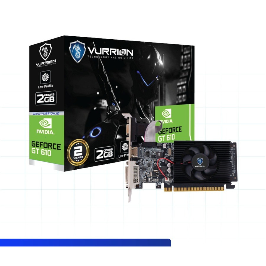 VGA Vurrion Geforce GT610 LP 2GB GDDR3 - GT 610 2 GB