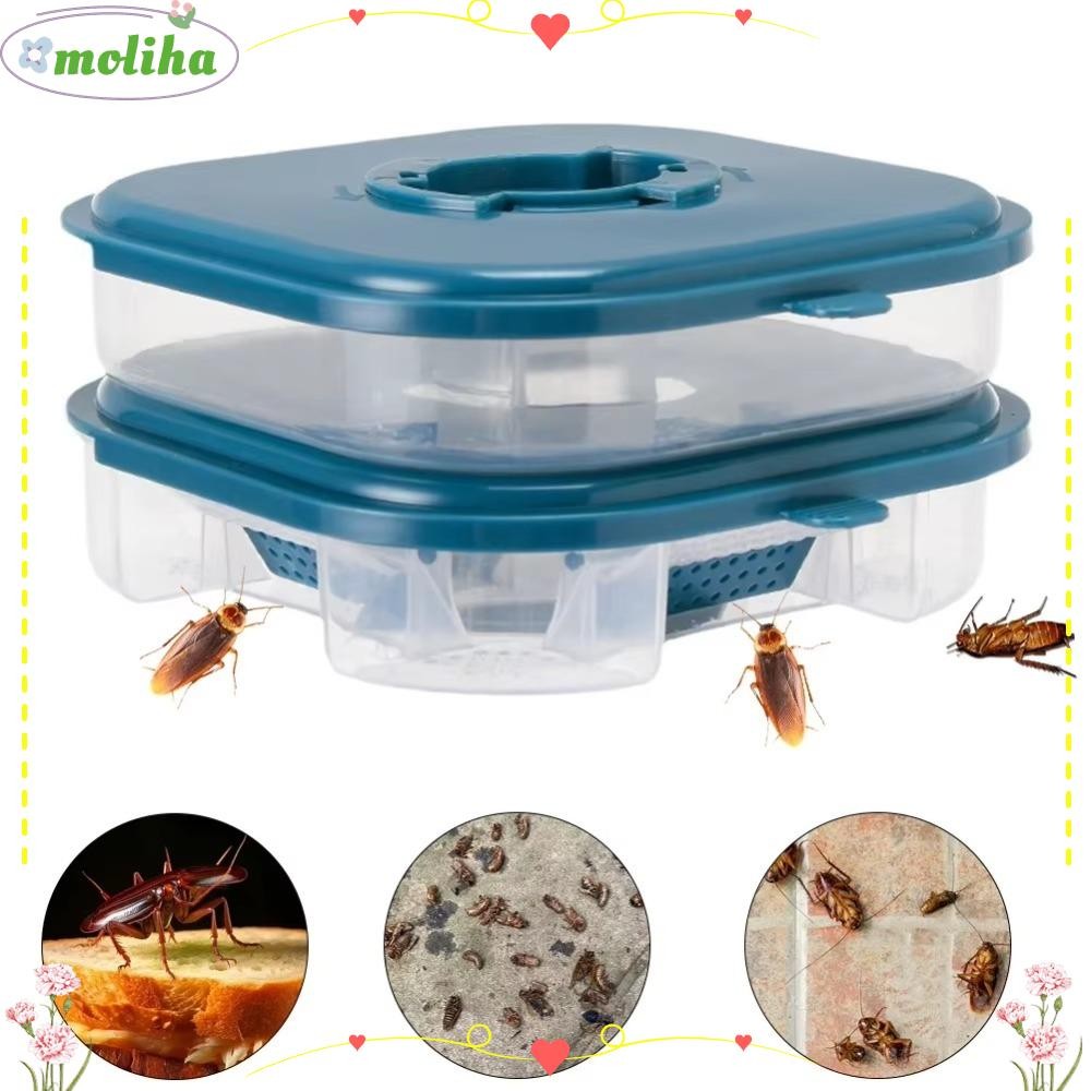 MOLIHA กล่องดักแมลงสาบในครัวเรือน Drop-proof Automatic Bugs Catcher