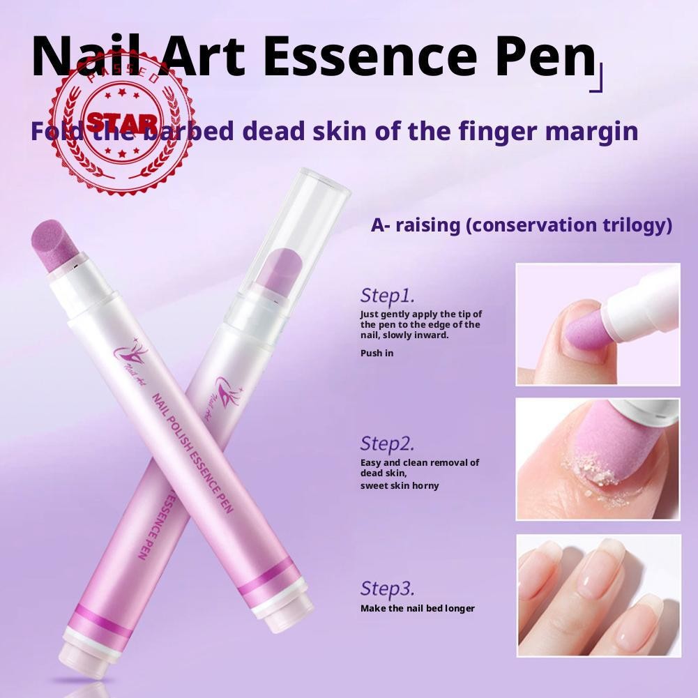3-in-1 Nail Art Essence ปากกา Finger Edge Scrub Stick Dead Moisturizing Protector Hangnails Art Q6r4