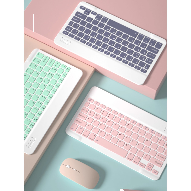 keyboard bluetooth keyboard ไร้สายบลูทูธ 5.0 คีย์บอร์ด pro11 เมาส์ชุดเหมาะสําหรับ Apple Lenovo Shin-Chan Huawei แท็บเล็ต ipadair4 Magic Touch pro10.8 โทรศัพท์มือถือ Universal น้ําหนักเบา Ultra-Thin matepad11
