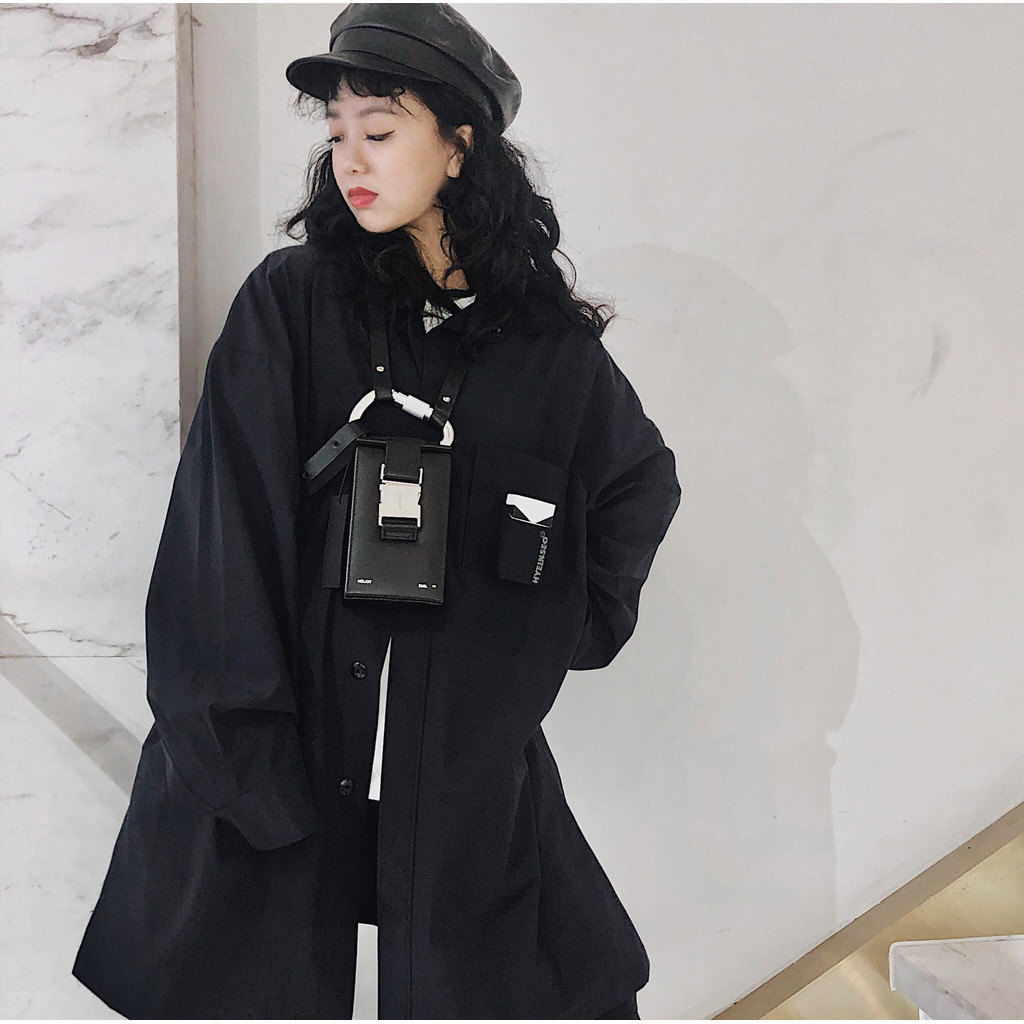 Hyein seo23ss ฤดูใบไม้ผลิสไตล์ฤดูร้อน Functional ผู้ชายผู้หญิงหลวมเสื้อกรณีบุหรี่เสื้อครีมกันแดดเสื้