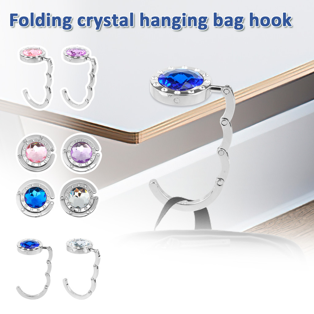 8/4ชิ้นกระเป๋าตะขอสําหรับตารางแบบพกพากระเป๋าถือพับแขวนพับแขวนกระเป๋าแข็งแรงผู้ถือกระเป๋าโลหะ ร้านค้า