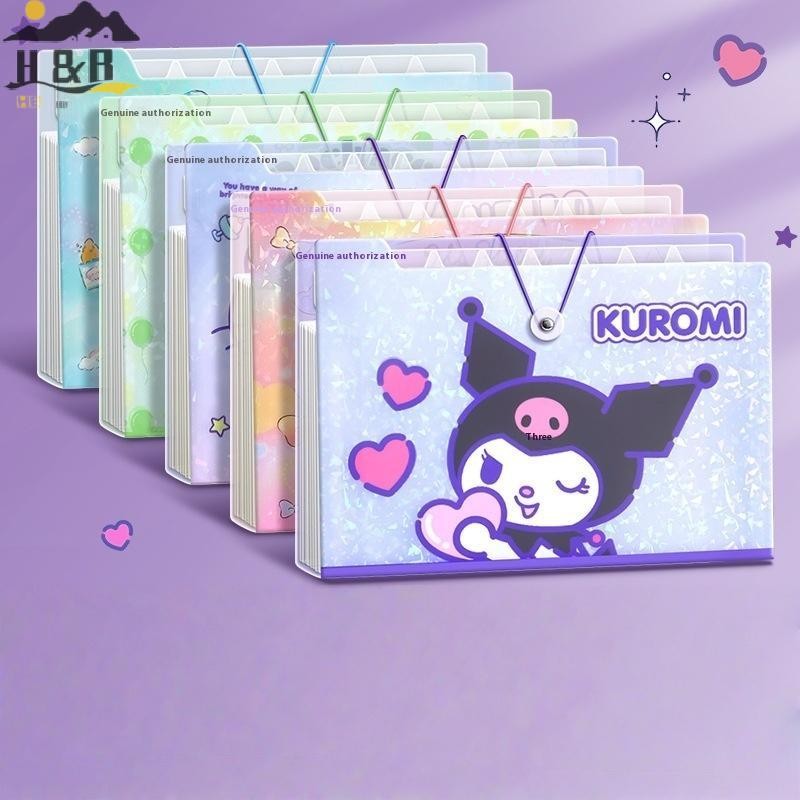 H&B Nov Sanrio Hello Kitty Organ Bag Folder ความจุขนาดใหญ่ Multi Layer Folder การ์ตูน Kuromi A4 แฟ้ม
