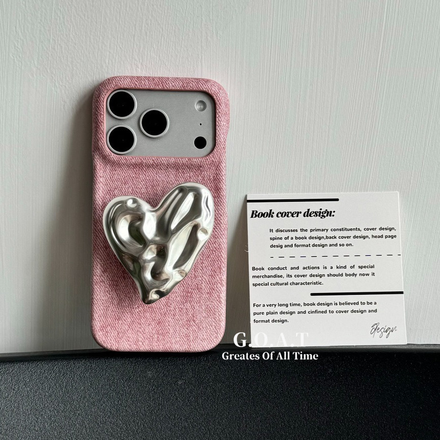 GOATปลอกคาวบอยสีชมพูนุ่มเข้ากันได้สําหรับiPhone 17 16 15 14 13 Pro Max iPhone 17 Pro Maxสนับสนุนแพคเกจบัตรแทรกป้องกันAnti-Dropกลับกรณี