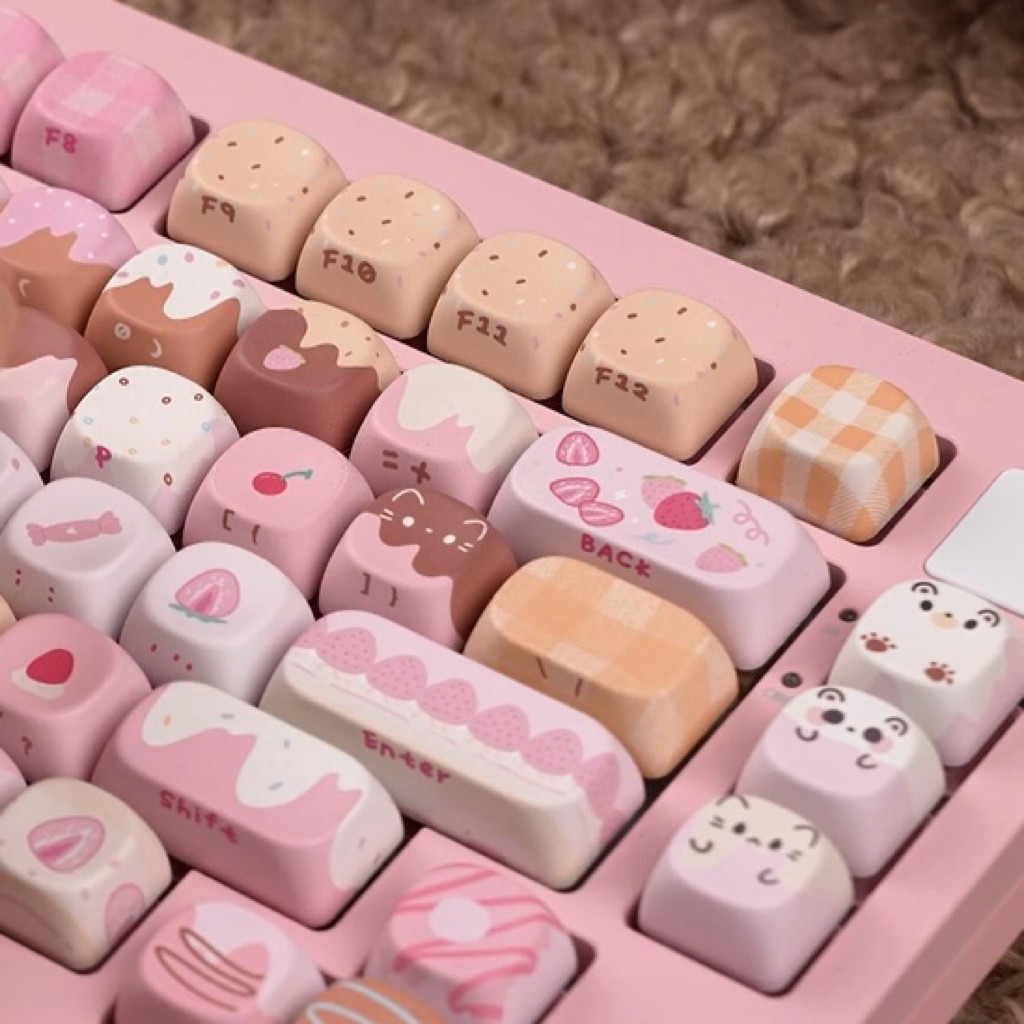 KiiBOOM กํามะหยี่หวานไดอารี่ Keycaps MOA โรงงานเดิม PBT รูปที่ 3