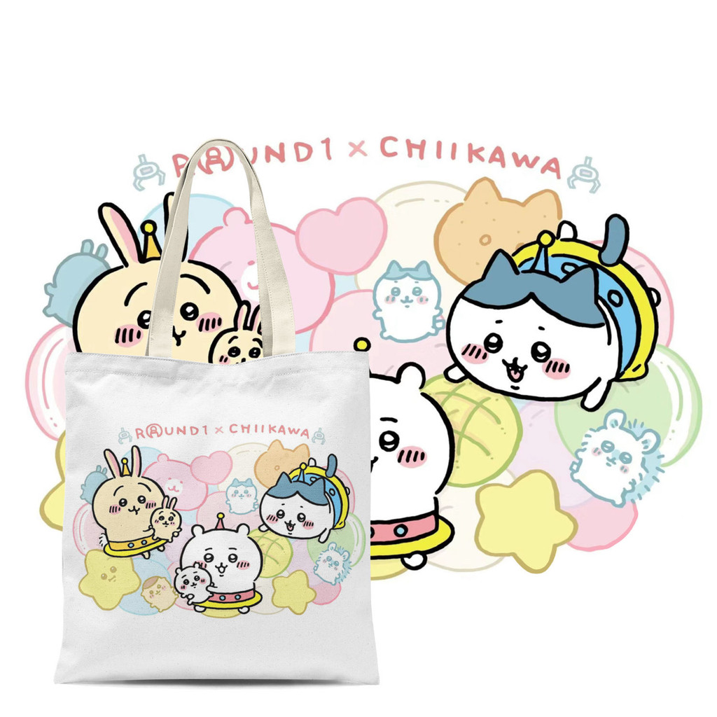 Jikawa Shopping Bag chikawa Eco Bag chikawa chikawa Canvas Bag Canvas Bag Large Capacity Shoulder Ba