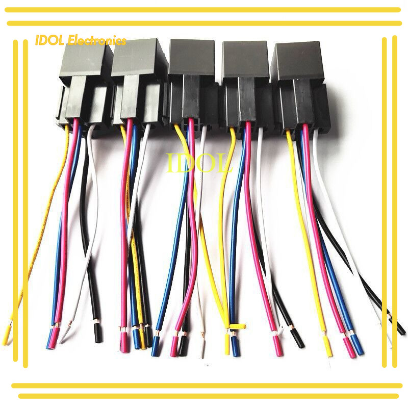 รีเลย์ 12vและ24v รีเลย์ 5 ขา / รีเลย์ 4 ขา [ ทนกระแสสูง 40A ] relay 12v24v relay 5 ขา 40Aพร้อ...