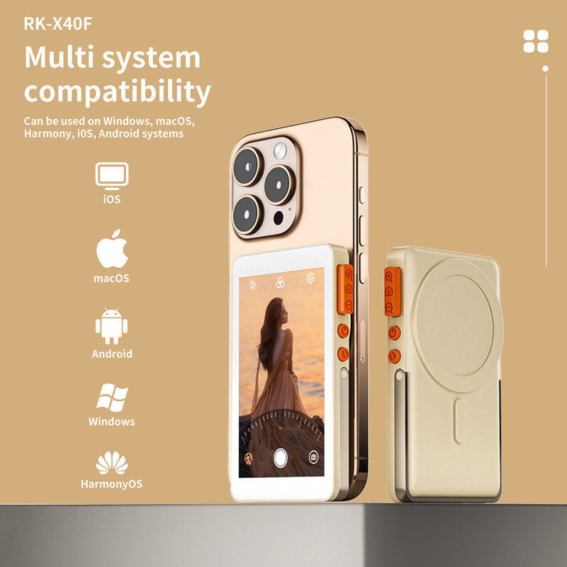 RKX40F 8in1 โทรศัพท์มือถืออุปกรณ์หน้าจอเซลฟี่กล้องด้านหลังเทเลโฟโต้เซลฟี่ 2300 mAh แบตเตอรี่ขนาดใหญ่