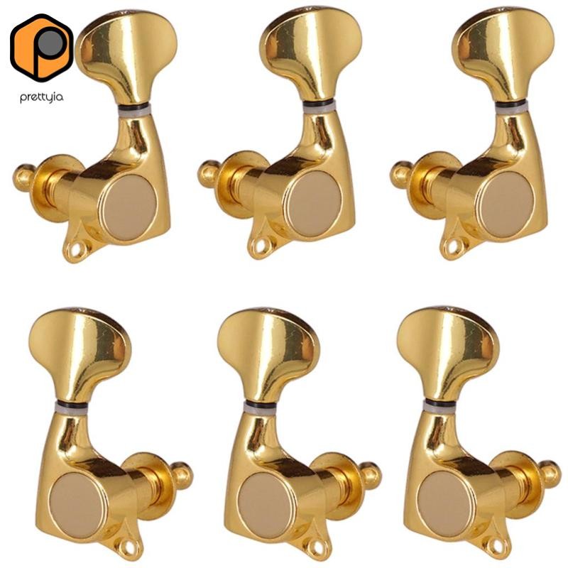 [สวย] 3R3L หัวเครื่องล็อคหมุดปรับแต่งสําหรับกีต้าร์โปร่งไฟฟ้า Golden 3R3L