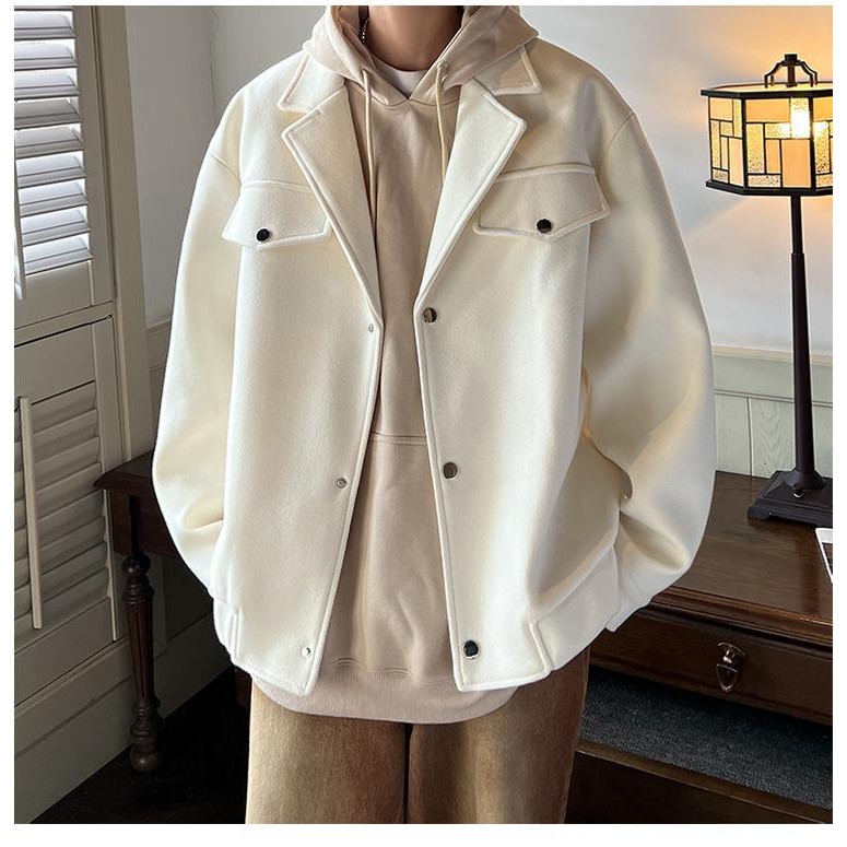 เสื้อเบอมเปอร์ผู้ชายสำหรับฤดูหนาว ไซส์พิเศษ ทำจากผ้าขนสัตว์คุณภาพสูง - รูปที่ 6