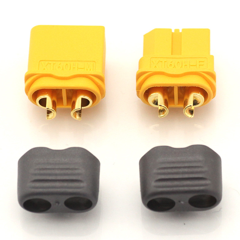 Amass XT60 + พร้อม Sheath ปลั๊กรุ่น XT60H ปลั๊กอินเทอร์เฟซตัวเชื่อมต่อ Amass อุปกรณ์เสริมของแท้