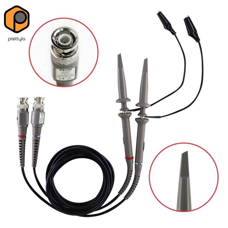 [สวย] 1.2M P6100 BNC Oscilloscope Probe 100MHz Handheld Oscilloscope Probe 10X