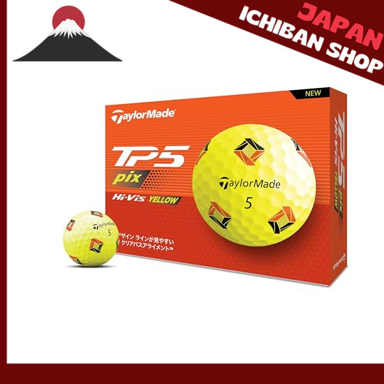 【จากประเทศญี่ปุ่น】 TAYLOR MADE TMJ24 TP5 pix YLW JPN 12pcs TP5 pix yellow golf balls 2024 model yell