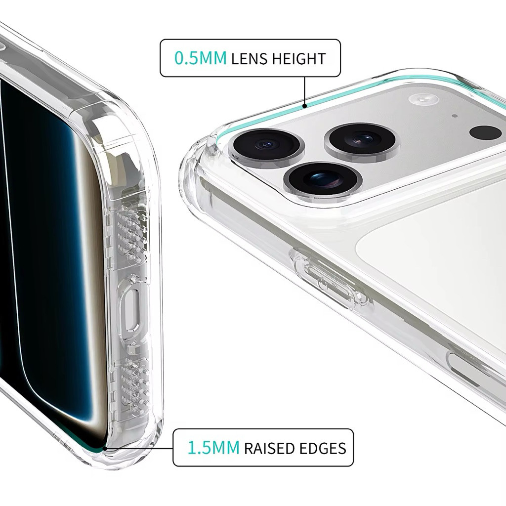 LEEU Design Clear กันกระแทกปลอกเคสสําหรับ iPhone 17 Pro Max 17 Pro Air 17