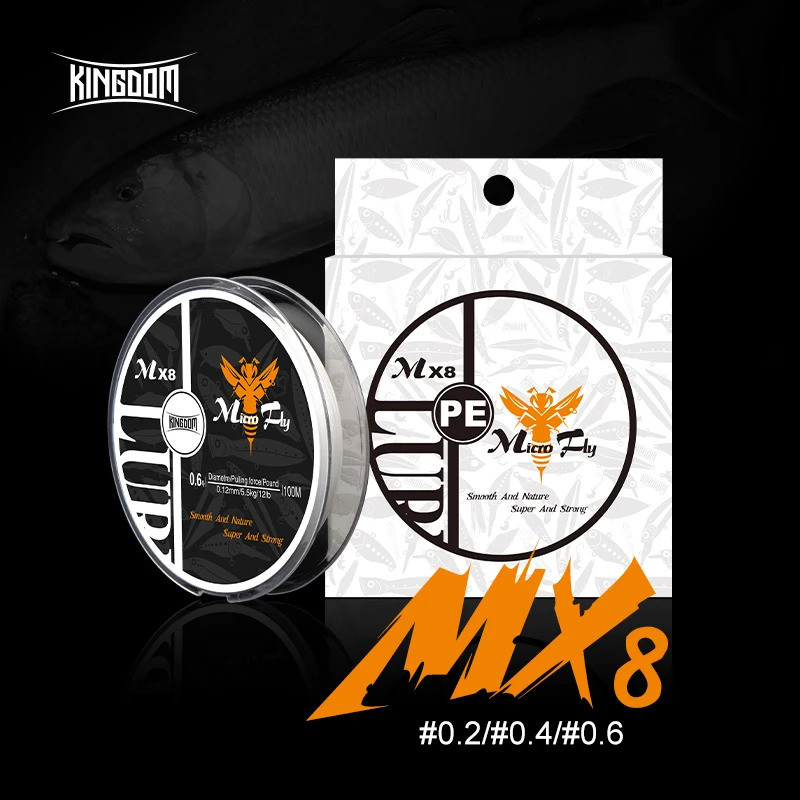 Kingdom Micro Fly THINNER สายPEถัก4เส้นญี่ปุ่น ความยาว150ม. เหมาะสำหรับการตกปลานิลและปลาคาร์พ