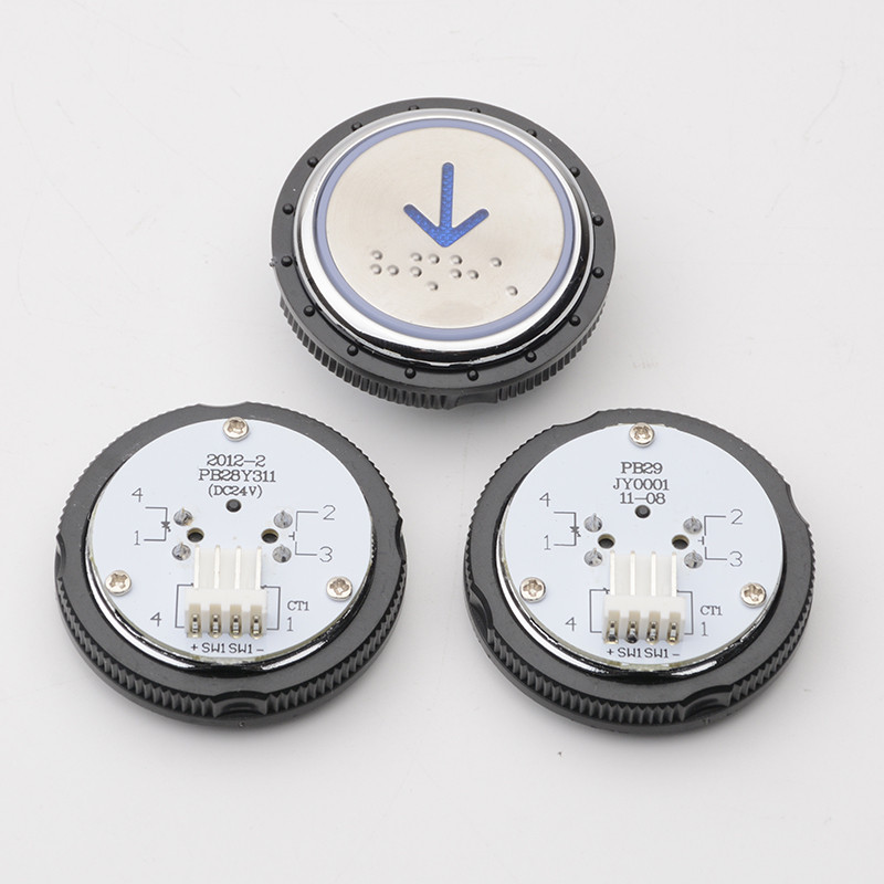 Xiji Xundan ลิฟท์ PB28Y311 ปุ่ม PB29JY0001 รอบสแตนเลสปุ่มลิฟท์อุปกรณ์เสริมจัดส่งฟรี