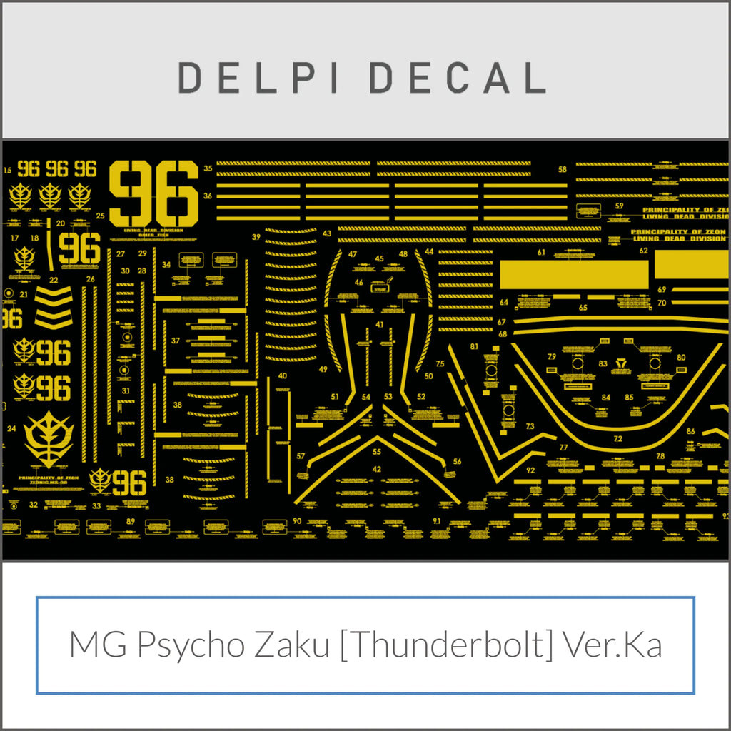 Delpi Decal (สติกเกอร์โลหะ) MG Psycho Zaku [Thunderbolt] Ver.Ka (Gold)