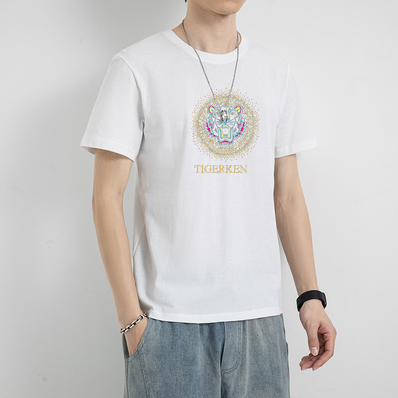 2025 NEW 2025 Constantly Restocked 2023 New Spring Long Sleeve T-Shirt Men's Round Neck Loose Pure C