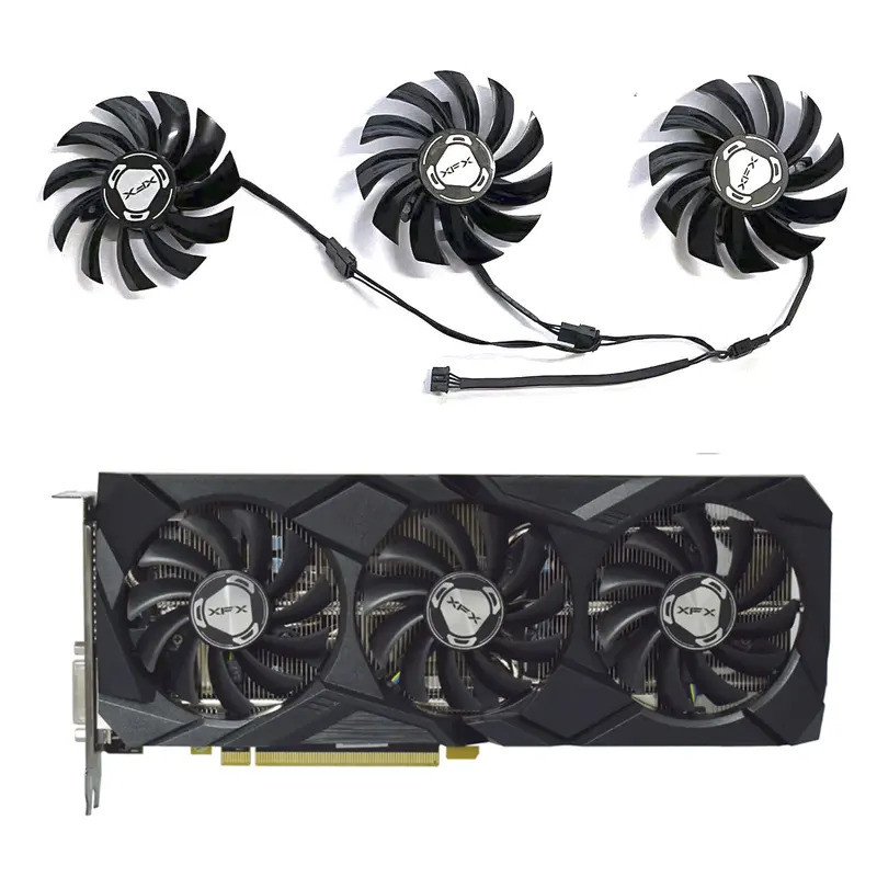 Kankeirr 4PIN T128010SU 75MM RX590 พัดลม GPU ใหม่สําหรับ XFX RX590 GME 8G ภายนอกกราฟิกการ์ดเปลี่ยนพั