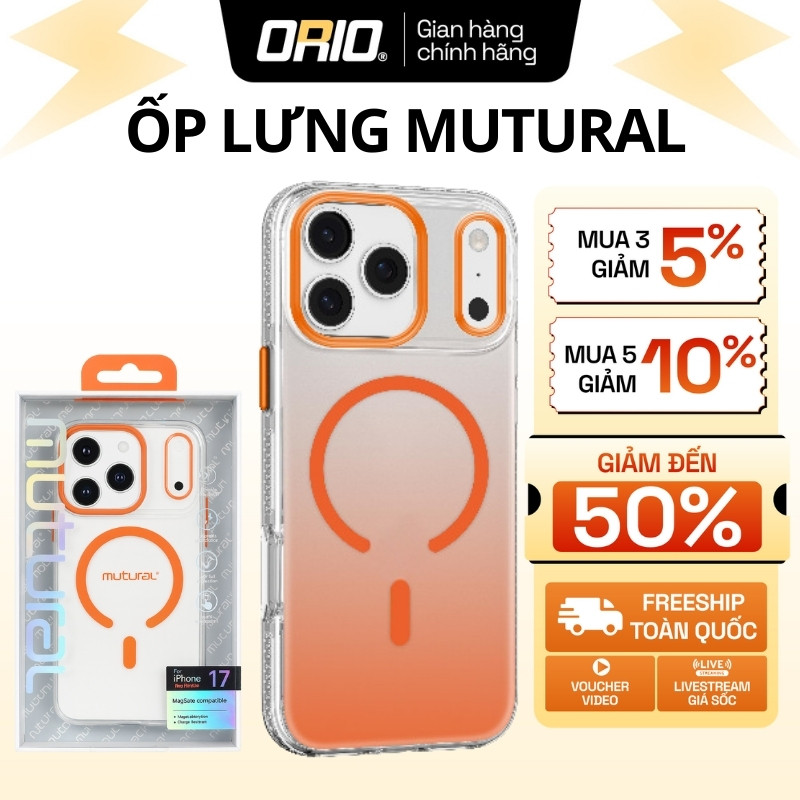 เคส IPhone 17 Series Mutural x ORIO รองรับการชาร์จไร้สายกันกระแทก ดีสําหรับโทรศัพท์