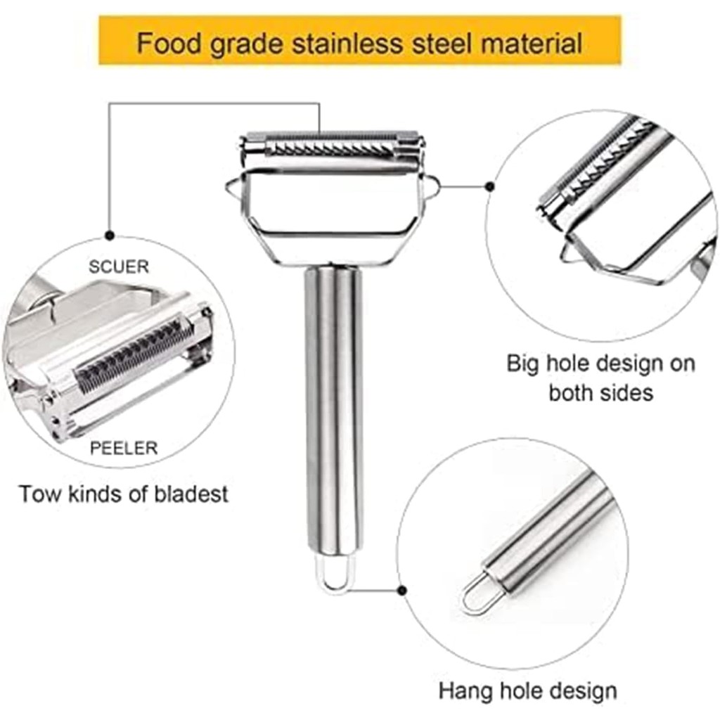 ผักPeelerสแตนเลสJulinne Y Peelerมันฝรั่งแครอทผลไม้Peelingเครื่องมือสําหรับห้องครัวทําอาหาร - รูปที่ 2